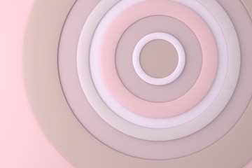 Abstract background of circle. 3D rendering.
