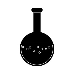 Chemistry flask with liquid icon vector illustration graphic design