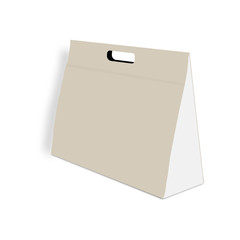 Gift bag with a rope handle on a white background. Vector illustration .