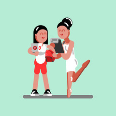 Delivery sketch girl