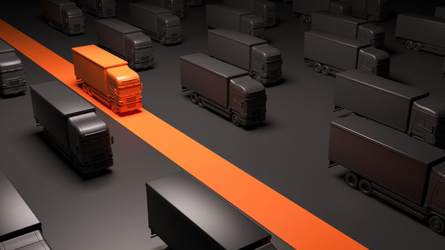 cargo logistics and transportation leader 3d rendering 