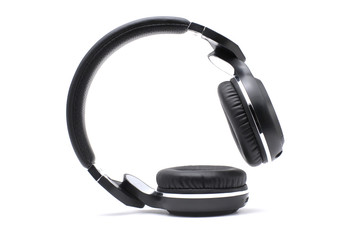 Wireless headphones on white background