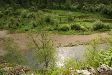 River in Akkem Valley in Altai Mountains Natural Park, surroundings of Belukha Mountain