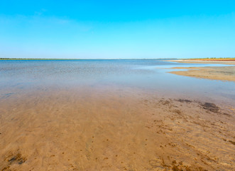 Fototapeta na wymiar Ustrychne lake (Lazurne, Kherson Region, Ukraine)