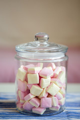 Marshmallows in a jar