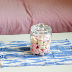 Marshmallows in a jar