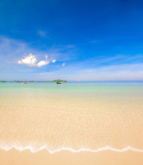 beach sand with blue sky