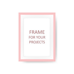 Vector image of a realistic photo frame.
