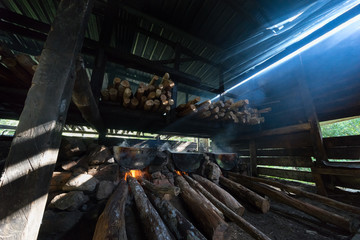 Making salt from highlands has been highly valued throughout Bario in Sarawak. Brine gathered from springs is boiled down then dried thoroughly.