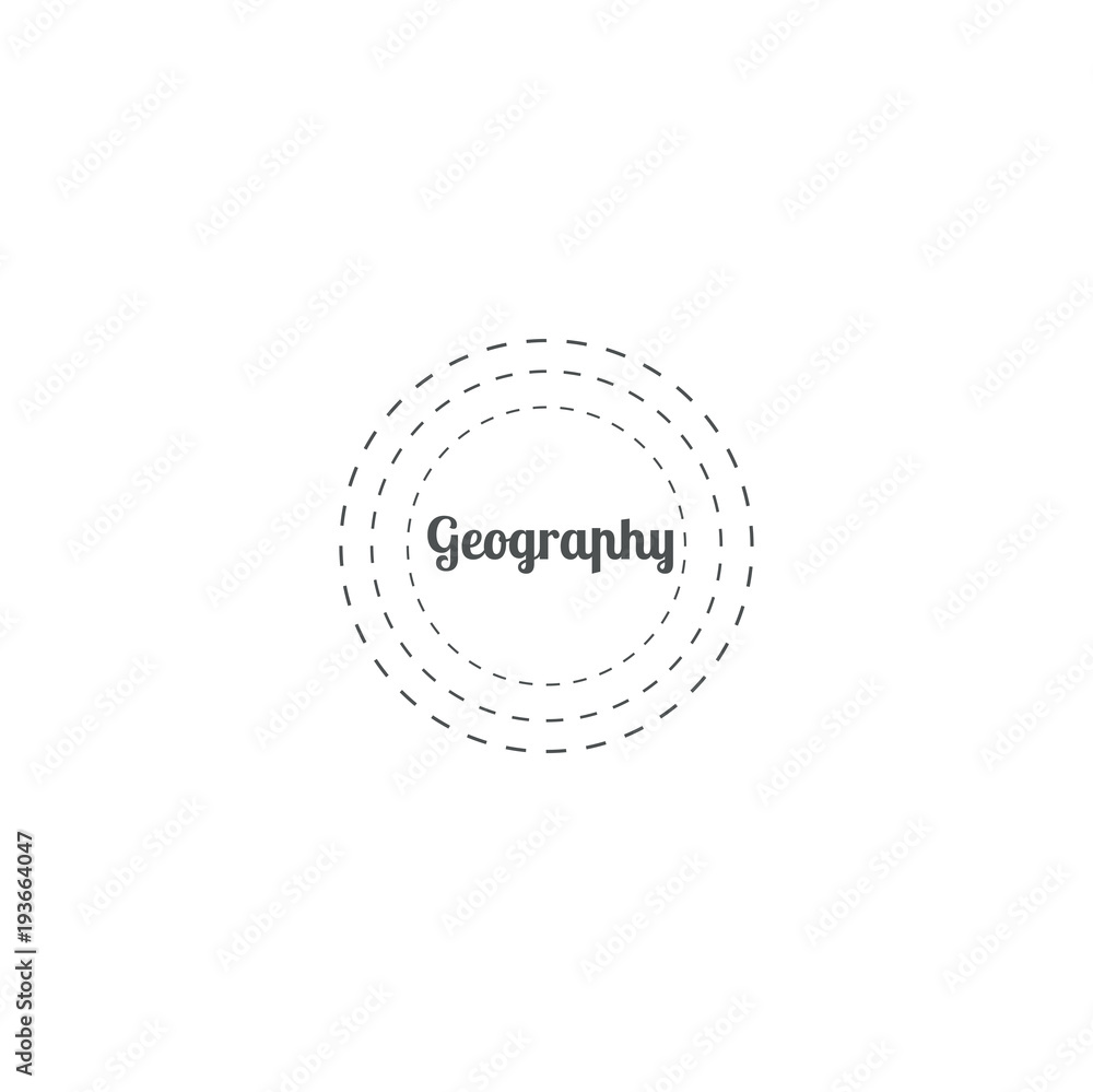 Wall mural geography icon. sign design