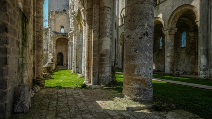 Fototapeta na wymiar Monastery Abbaye de Jumièges / Jumièges Abbey in Normandy, France