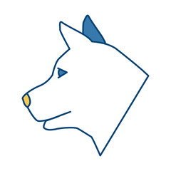 Wolf animal silhouette icon vector illustration graphic design