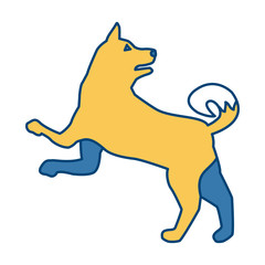 Wolf animal silhouette icon vector illustration graphic design