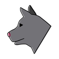 Wolf animal silhouette icon vector illustration graphic design