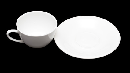 A cup for tea on a black background