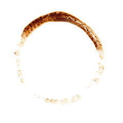 Spot of coffee isolated on white background