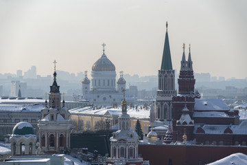 Морозный день в  Москве.