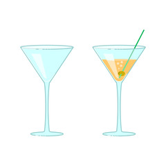 wineglass and exotic cocktail