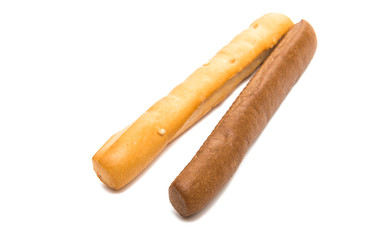 bread sticks isolated