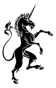 recommend clip art: Heraldic Unicorn Rampant Crest Coat of Arms