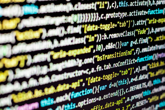 program code om dark black background
