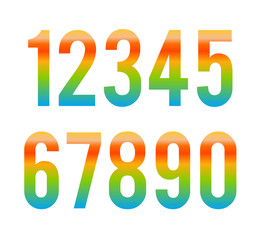 abstract colorful font number vector . alphabet