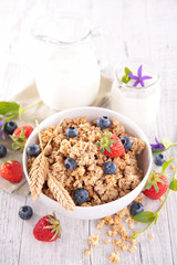 oatmeal and berries fruit