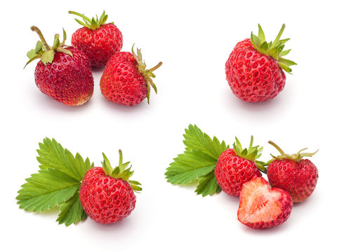 Set of strawberry images