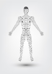 Molecule body concept of the human. illustration vector design