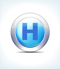 Blue Icon Button Hospital Healthcare & Pharma