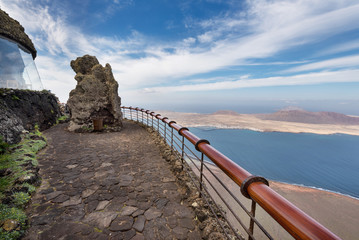 Obraz premium Mirador del rio famous touristic attraction in Lanzarote, Canary islands, Spain.