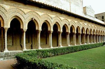 Fototapeta premium Monréale (sicile) Cloitre de la Cathédrale de Monréale