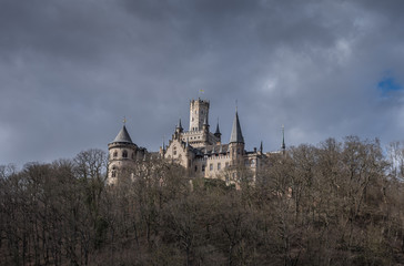 The old Marienburg Castle on mountain, Germany