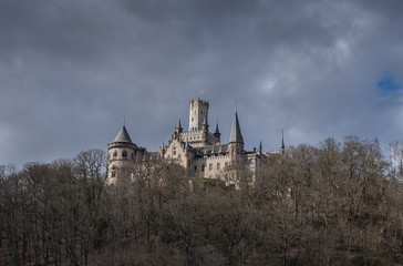 Fototapeta premium The old Marienburg Castle on mountain, Germany