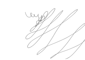 Trendige Zeichnung einer wellenförmigen schwarzen Linie als Designelement.