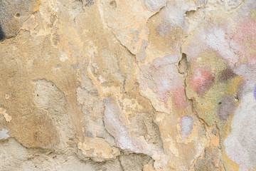 Obraz premium Wall fragment with scratches and cracks