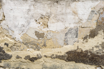 Obraz na płótnie Canvas Wall fragment with scratches and cracks