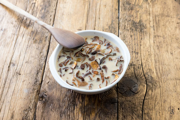 Cook the dried mushrooms