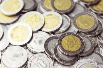 golden and silver algeria money background with sun effect