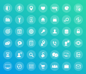 42 icons set, for web design, apps and infographics, vector pack