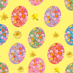 Easter eggs seamless pattern