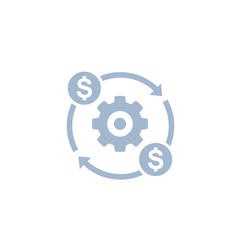 costs optimization and production efficiency icon