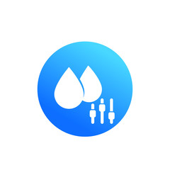 humidity control round icon on white