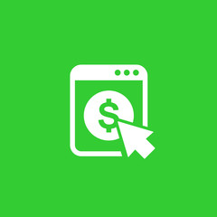 pay per click vector icon