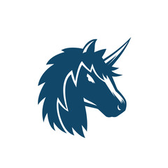 unicorn vector logo on white