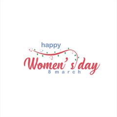 Happy Women's Day Vector Template Design
