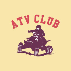 ATV Club Logo Vector Template Design