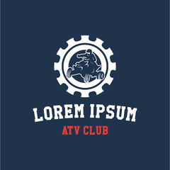 ATV Club Logo Vector Template Design