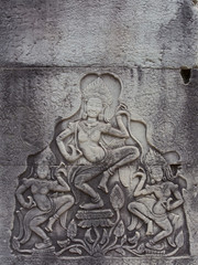 Details of decoration in Angkor Wat, Cambodia