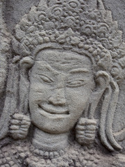 Details of decoration in Angkor Wat, Cambodia